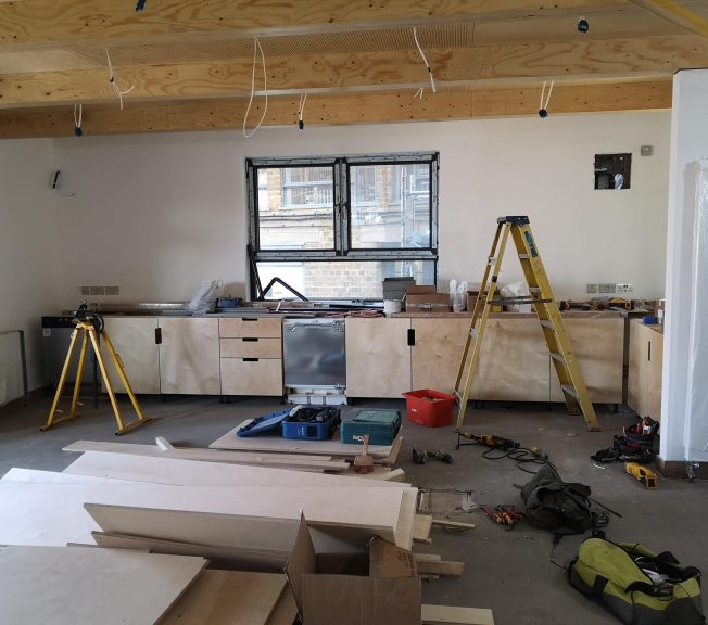 Images of 6th Form interior under construction
