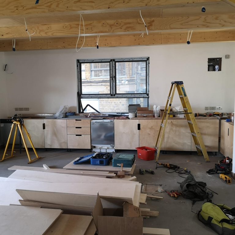 Images of 6th Form interior under construction