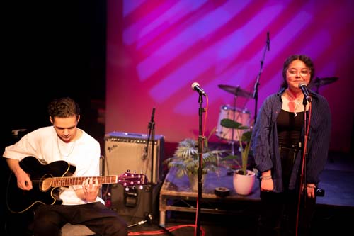 students performing