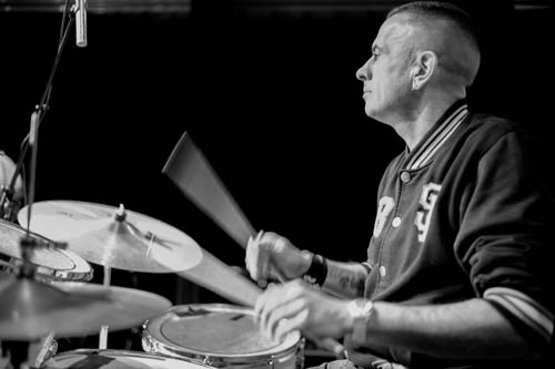 Man playing drums