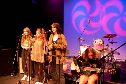 Students performing in unplugged concert