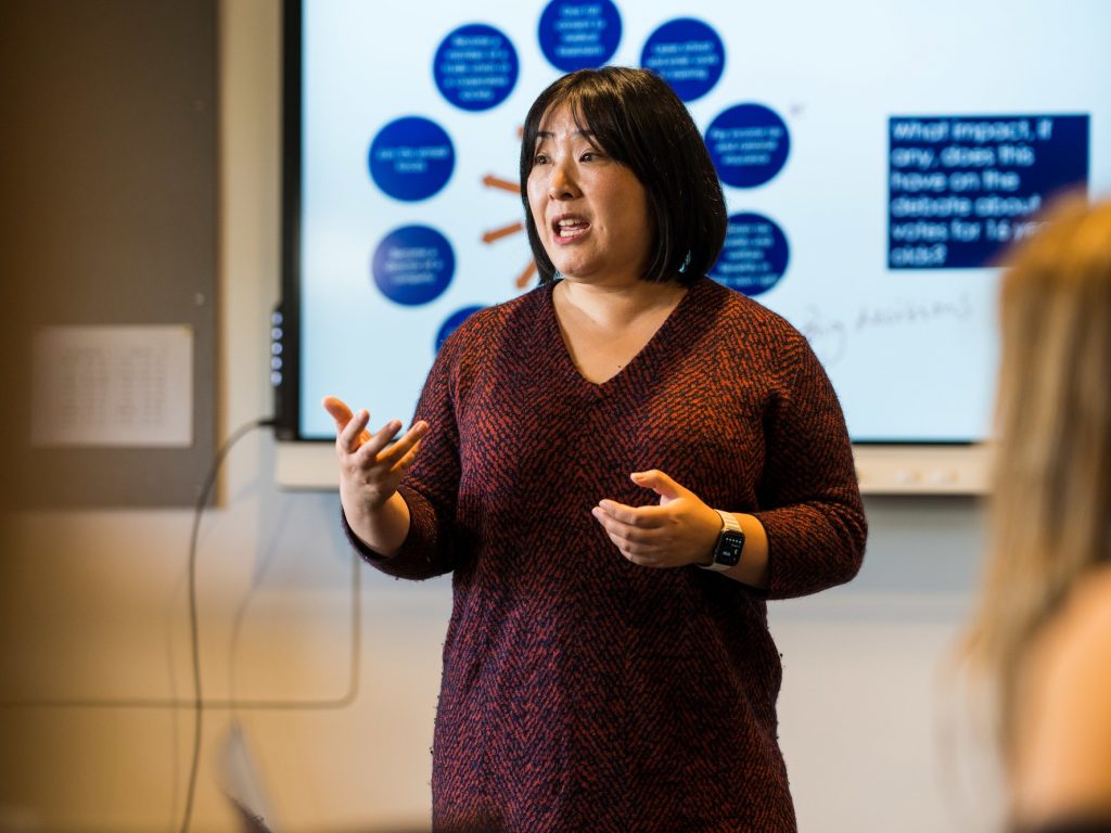 Takako Yeung teaching A level Politics