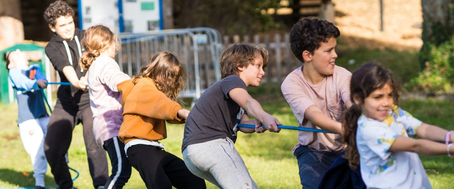 Lower School students displaying teamwork