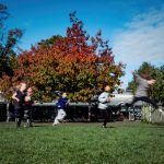 children running