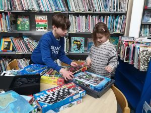 Lower school students playing