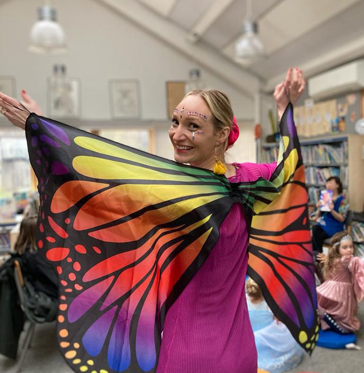 staff wearing world book day costume