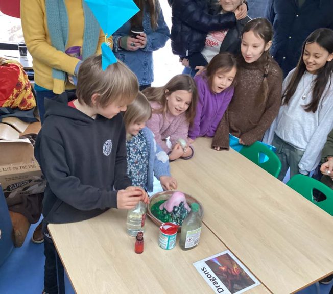 Lower school students taking part in Science Expo