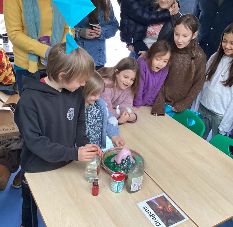 Lower school students taking part in Science Expo