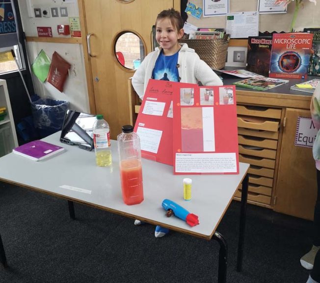 Lower school student taking part in Science Expo