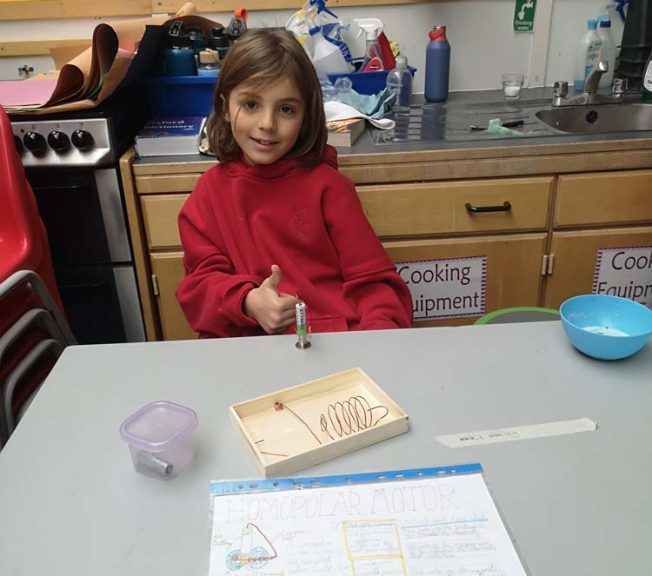 Lower school student taking part in Science Expo