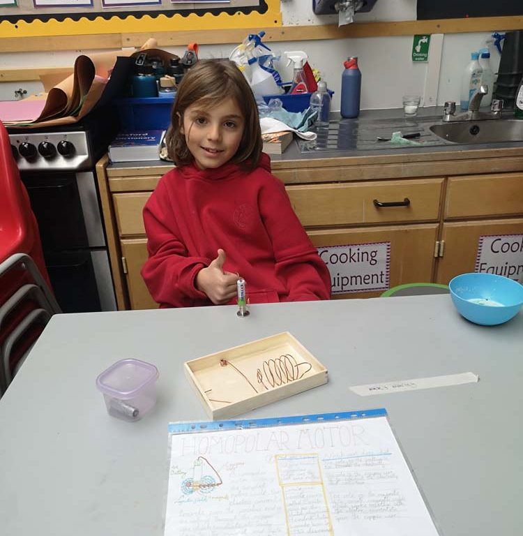 Lower school student taking part in Science Expo