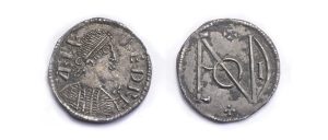 a coin minted in 880AD in King Alfred’s reign
