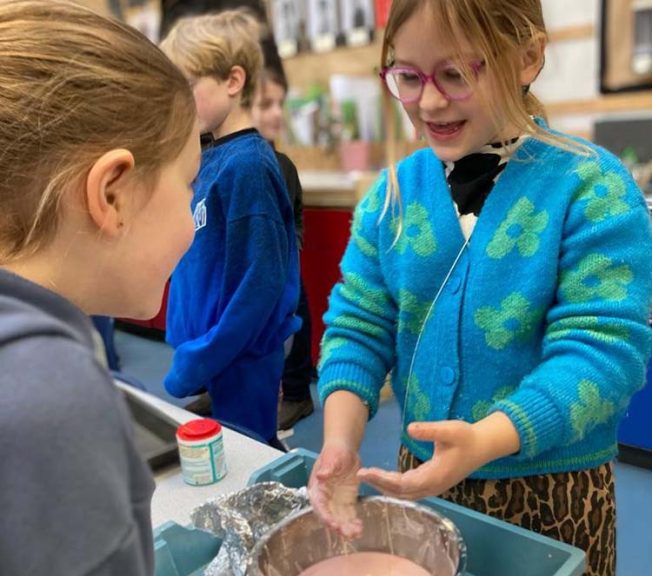 Lower school students taking part in Science Expo