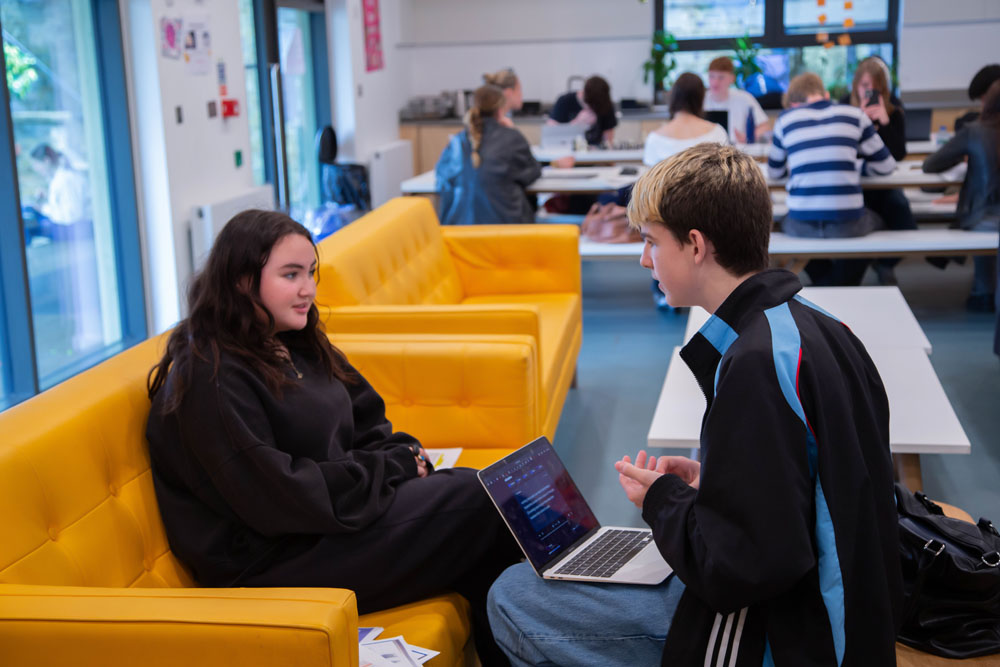 students studying
