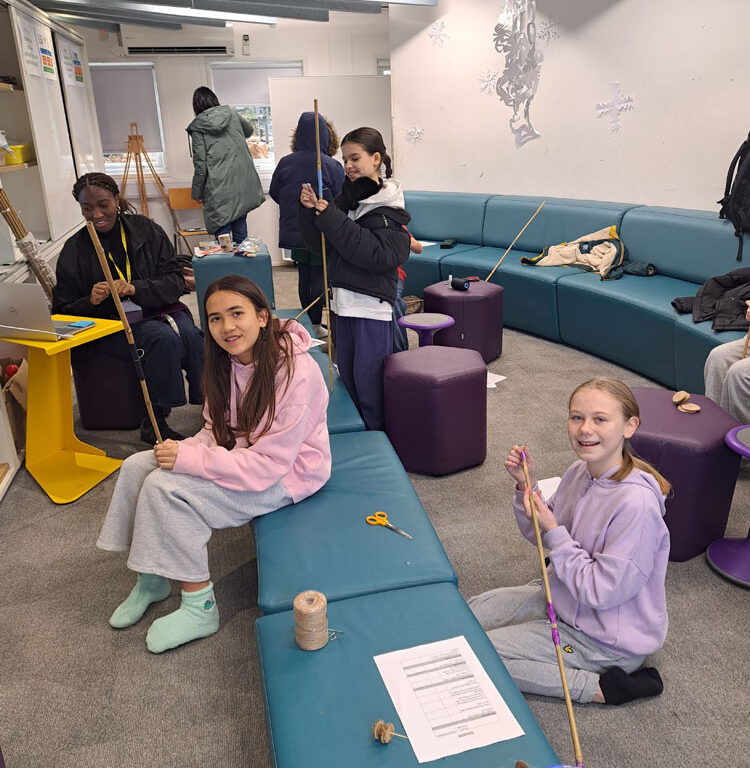 Students at The King Alfred School learnt how to make basic fishing rods as part of a project on survival