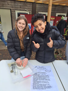 Students at The King Alfred School demonstrate how to make natural toothpaste
