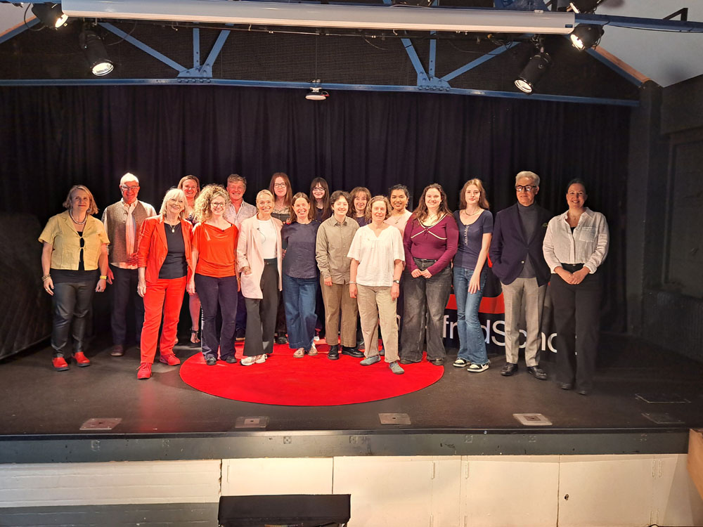 All the speakers from the TEDx King Alfred School event on stage