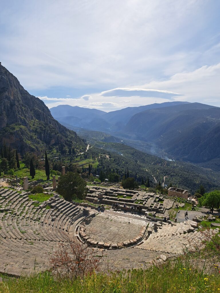 ruins of an ancient amphitheatre in Greece